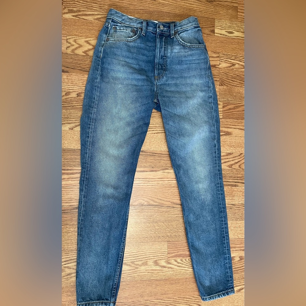 Boyish High Rise Blue Jeans - Picture 14 of 15